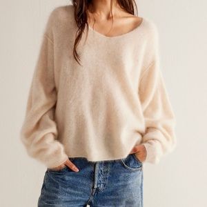 Free People Easton Luxe
Cashmere Cream Sweater, XS